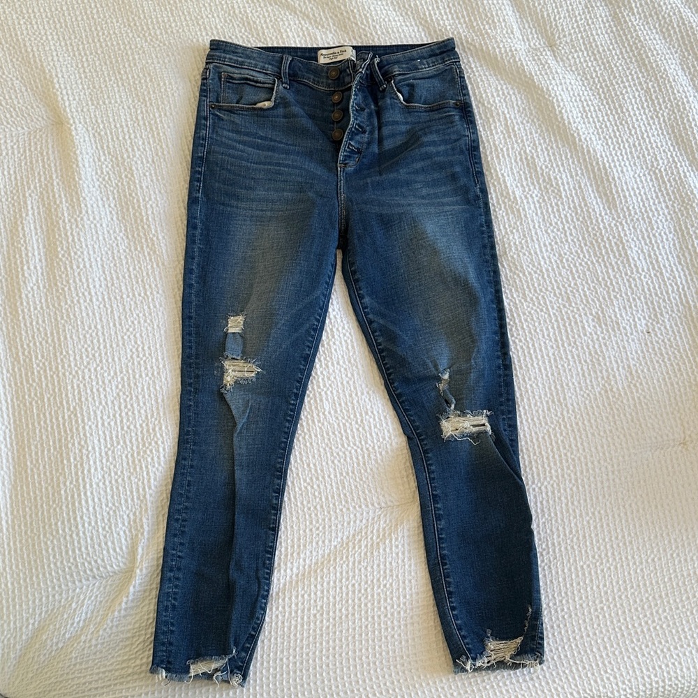 Abercrombie & Finch Distressed Blue Jeans